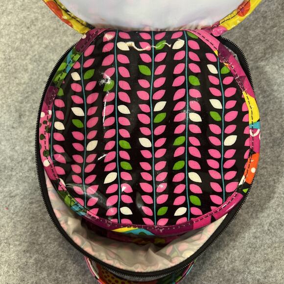 Vera Bradley FLORAL NIGHTINGALE‎ HATBOX Cosmetic Travel Case Vibrant - Picture 11 of 11